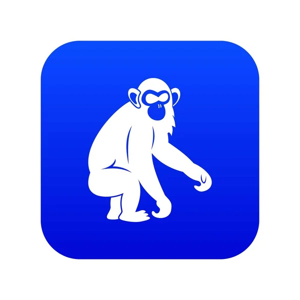 Makak ikonu digitální modrá — Stockový vektor