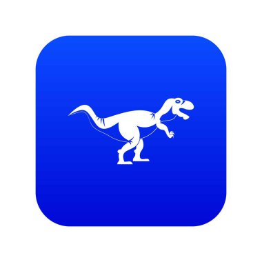 Tyrannosaur'u dinozor simgesi dijital mavi