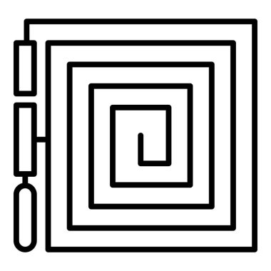 Sıcak yere simgesi, anahat stili