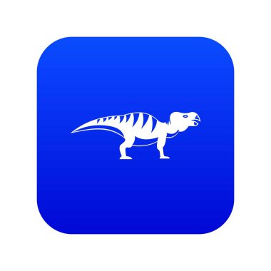 Hadrosaurid dinozor simgesi dijital mavi