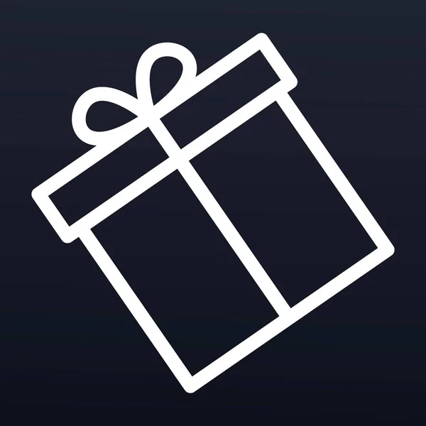 Gift box icon, outline style