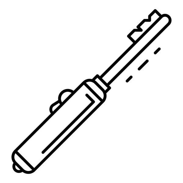 Icono de cepillo de dientes eléctrico de moda, estilo de esquema — Vector de stock