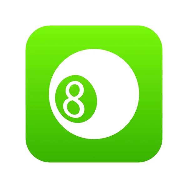 Biliardo icona palla vettore verde — Vettoriale Stock