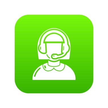 İşleç simge yeşil vektör