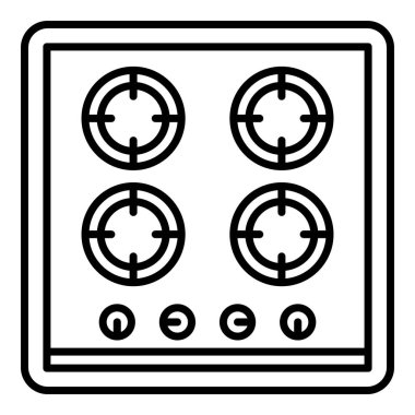 Yemek pişirme fırını simgesi, taslak biçimi