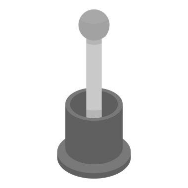 Tuvalet temiz fırça simgesi, izometrik stili