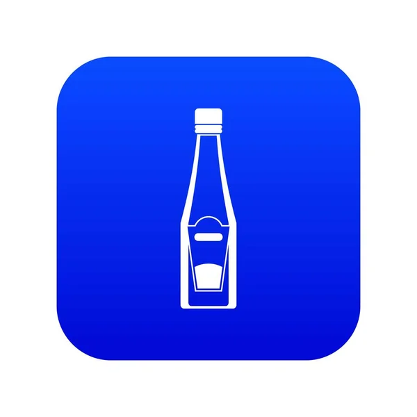 Бутылка иконки кетчупа цифровой синий — стоковый вектор