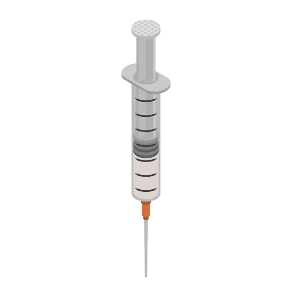 Medical syringe icon, isometric style — Stock Vector