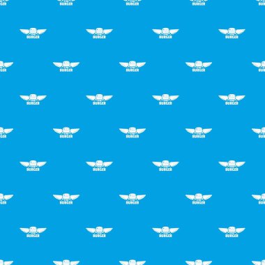 Öğe burger desen vektör kesintisiz mavi