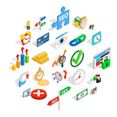 Takas Icons set, izometrik stili