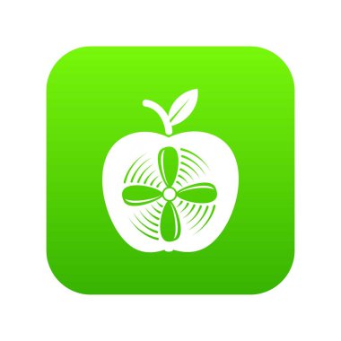 Elma yeşil simge vektör