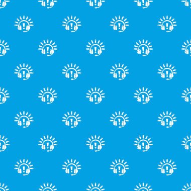 Kulaklık desen vektör kesintisiz mavi