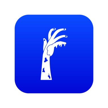 Zombi el simgesi dijital mavi