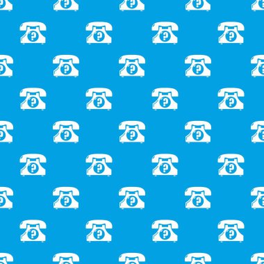 Retro telefon desen vektör kesintisiz mavi