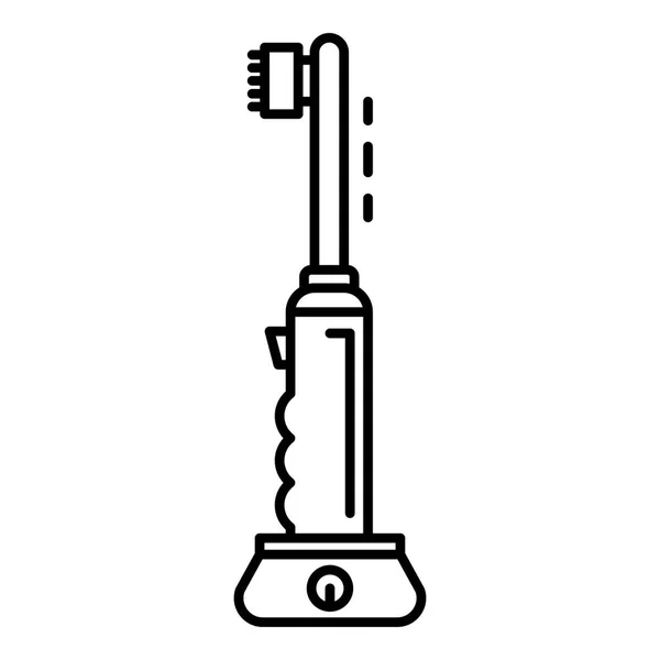 Elektrische tandenborstel pictogram, omtrek stijl — Stockvector