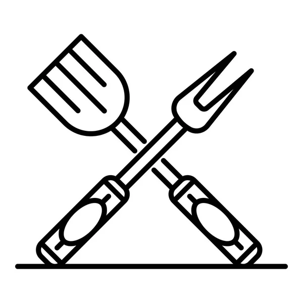 Outil de cuisine icône, style contour — Image vectorielle
