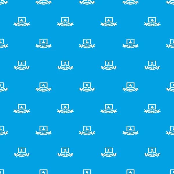 Sosyal ağ desen vektör kesintisiz mavi