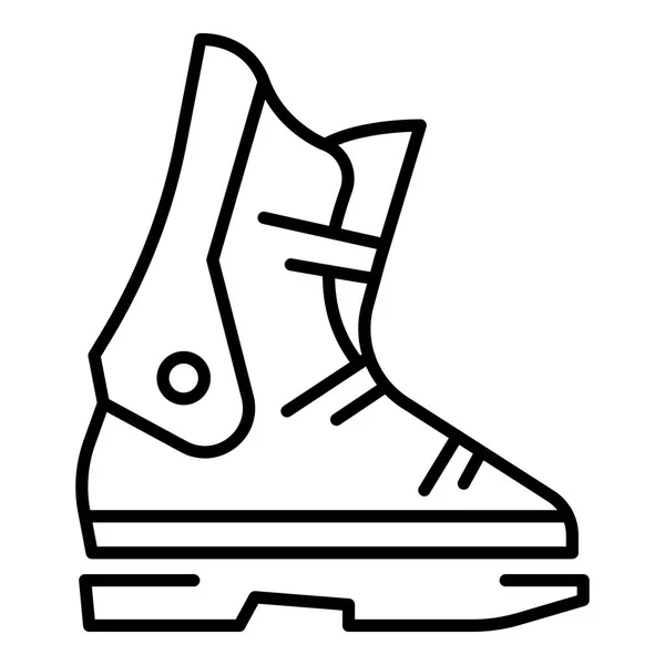 Icône chaussure de ski, style contour — Image vectorielle