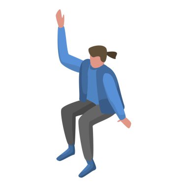 Fransa futbol destekçisi simgesi, izometrik stili