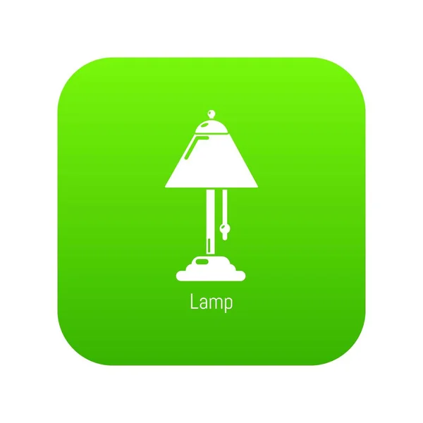 Icône de lampe vecteur vert — Image vectorielle