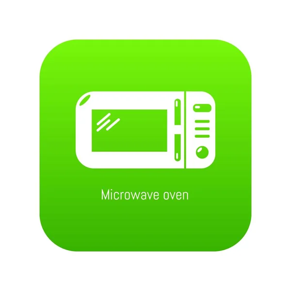 Icono de microondas vector verde — Archivo Imágenes Vectoriales