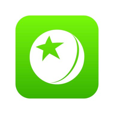 Parlak yıldız topu yeşil simge vektör