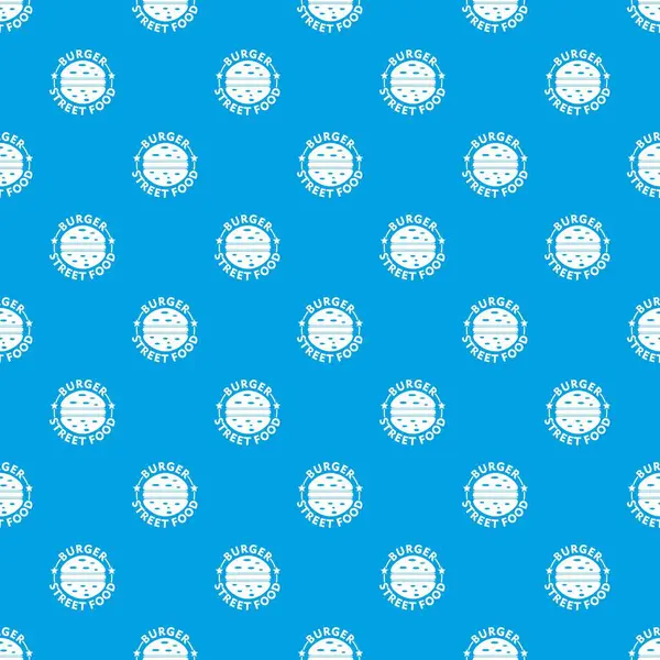 Burger sokak gıda desen vektör kesintisiz mavi