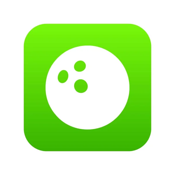 Bowling bal pictogram groen vector — Stockvector
