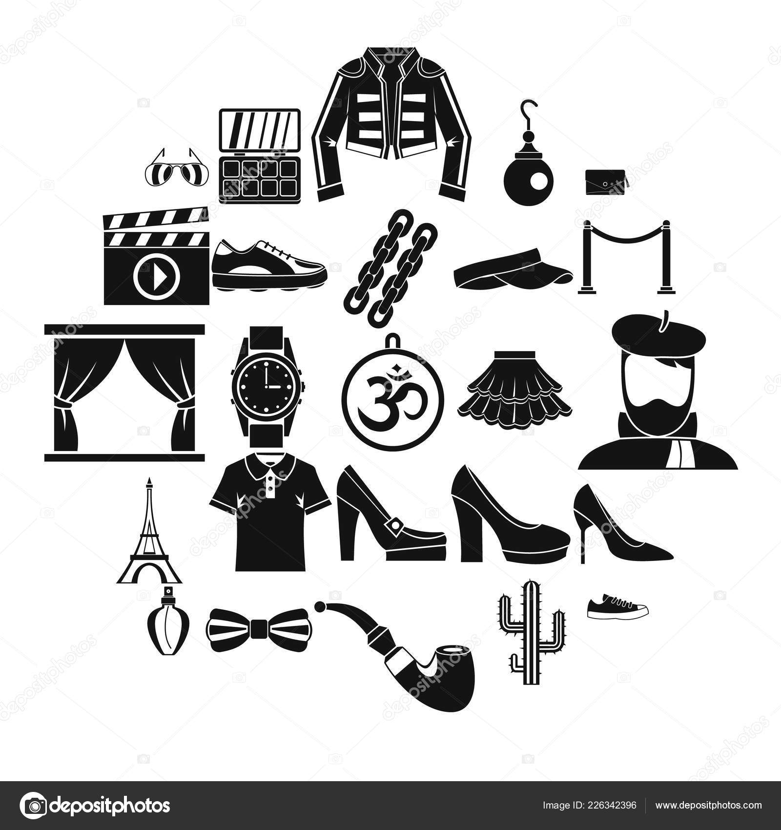 Designer Icons Set Simple Style Stock Vector Ylivdesign 226342396