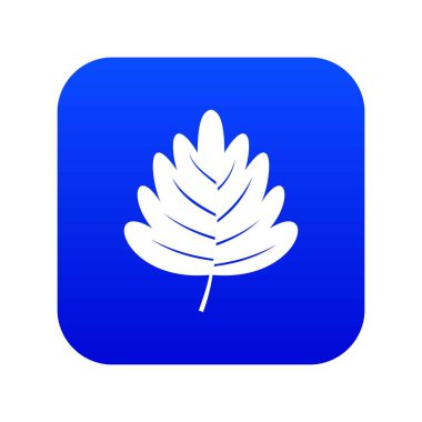 Alıç yaprağı simgesi dijital mavi