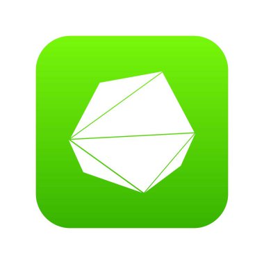 Origami taş simge yeşil vektör