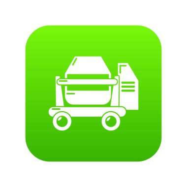 Beton Mikser yeşil simge vektör