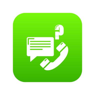 Telefon aramaları yeşil simge vektör