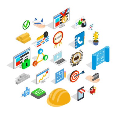 En iyi çalışan Icons set, izometrik stili