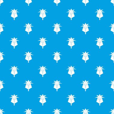 Origami çiçek desen vektör kesintisiz mavi