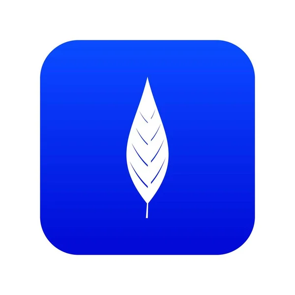 Feuille de saule icône numérique bleu — Image vectorielle