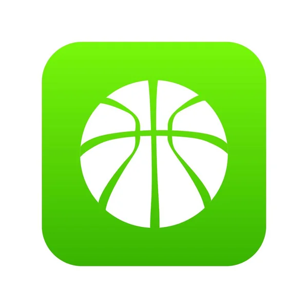 Icono de baloncesto vector verde — Archivo Imágenes Vectoriales