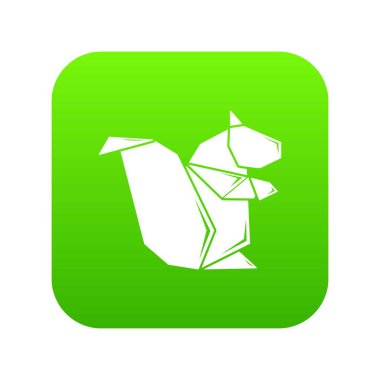 Origami Sincap yeşil simge vektör