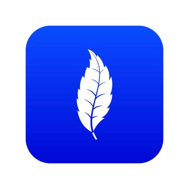 Dar dişli yaprak simgesi dijital mavi