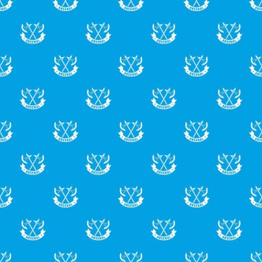 Ortaçağ balta desen vektör kesintisiz mavi