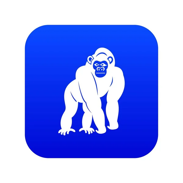 Bonobo icono digital azul — Vector de stock