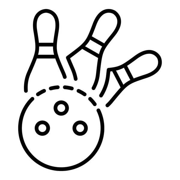 Icône de bowling, style contour — Image vectorielle