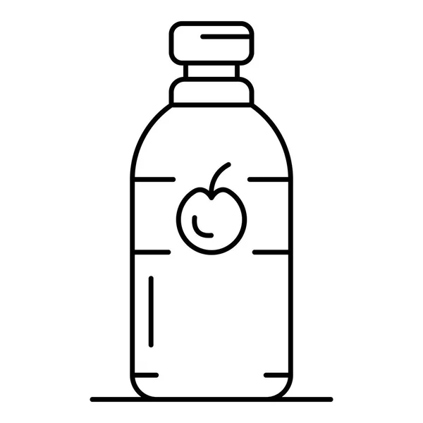 Keuken azijn appelpictogram, Kaderstijl — Stockvector