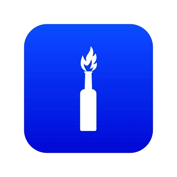 Burning bottle icon digital blue — Stock Vector