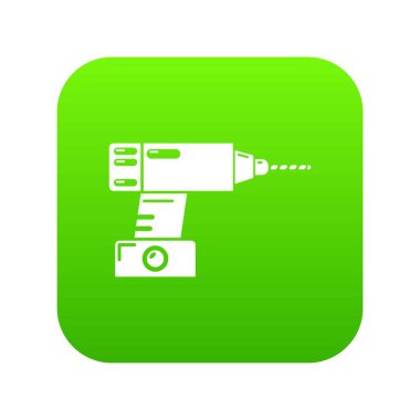 Matkap yeşil simge vektör