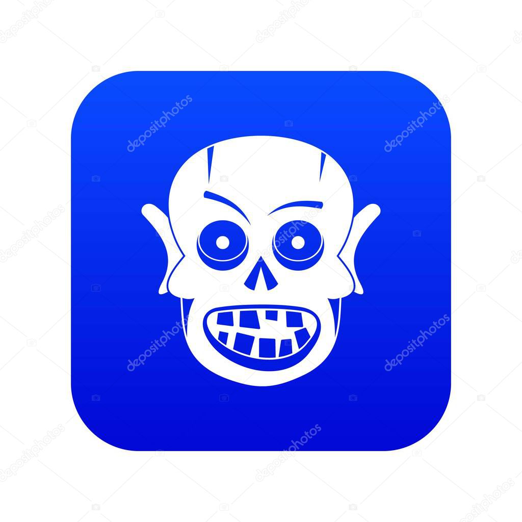 Living dead icon digital blue