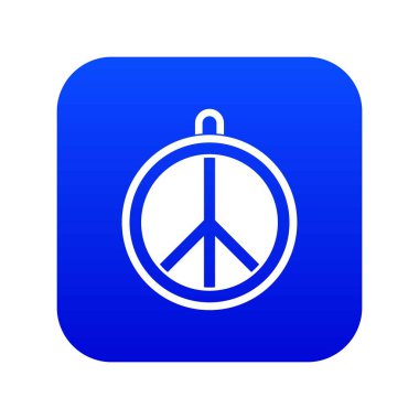 Dijital mavi rock işareti simgesi