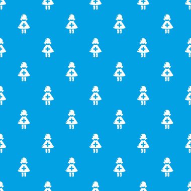 Hemşire desen vektör kesintisiz mavi