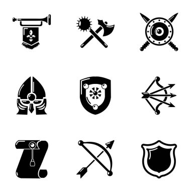 Önemsiz Icons set, basit tarzı