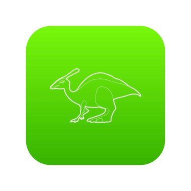Parasaurolof yeşil simge vektör